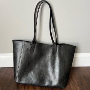 Black Leather Frye Tote